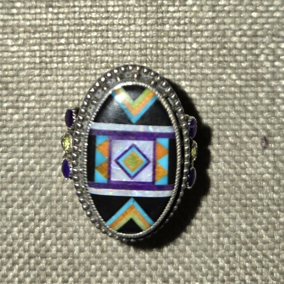 Aldrich Art Intarsia Inlay Ring - Picture 5 of 6